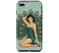 Retro Pinup Pavone Ragazza Design Carino Sexy Cheesecake Style Custodia per iPhone 7 Plus/8 Plus