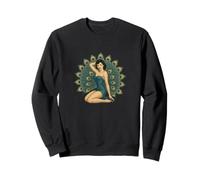 Retro Pinup Pavone Ragazza Design Carino Sexy Cheesecake Style Felpa