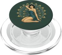 Retro Pinup Pavone Ragazza Design Carino Sexy Cheesecake Style PopSockets PopGrip per MagSafe