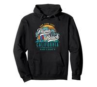 Retro Pismo Beach California USA Sun Sand Surf Palme Felpa con Cappuccio