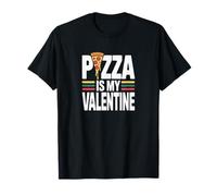Retro Pizza è Il Mio San Valentino Tipografia Foodie Maglietta
