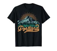 Retro Portland Oregon Mountain State Oregon Roots Oregonians Maglietta
