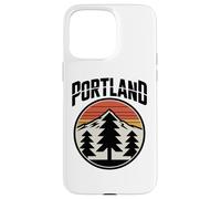 Retro Portland Sunset Mountain Design Vintage Oregon Forest Custodia per iPhone 15 Pro Max