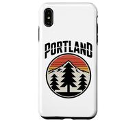 Retro Portland Sunset Mountain Design Vintage Oregon Forest Custodia per iPhone XS Max
