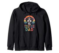 Retro Portuguese Water Dog Dad Portie Felpa con Cappuccio