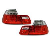Retro Posteriore Luci Per BMW E46 Cabrio Rosso Trasparente LED Coppia 00-03