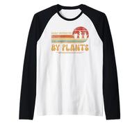 Retro Pots Easily Distracted By Plants | Botany Plant Lover Maglia con Maniche Raglan