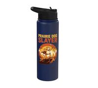 Retro Prairie Dog Sunset- Sarcasmo vintage per cacciatori di cani della prateria Stainless Steel Insulated Water Bottle