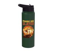 Retro Prairie Dog Sunset- Sarcasmo vintage per cacciatori di cani della prateria Stainless Steel Insulated Water Bottle