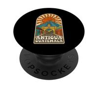 Retro Psychedelic Antigua Guatemala Travel Poster PopSockets PopGrip Adesivo