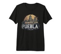 Retro Puebla Paesaggio Vintage Souvenir Maglietta Premium