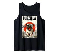 Retro PugZilla Kaiju Parodia - Mostro Giapponese Pug Dog Lover Canotta