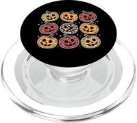 Retro Pumpkin Cute Faces Halloween Fall PopSockets PopGrip per MagSafe