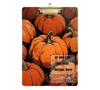 Retro Pumpkin Happy Halloween Personalizza Cartella con Appunti Trasparente per Allenatori di Pallavolo Baseball Dimensioni 9 x 12