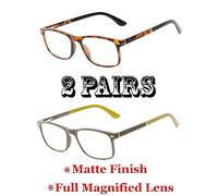 Rétro Quadrato Completo Lente Occhiali da Lettura Molla Templi + 1.00 4.00 Uomo