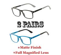 Rétro Quadrato Completo Lente Occhiali da Lettura Molla Templi + 1.00 4.00 Uomo