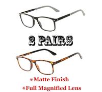 Rétro Quadrato Completo Lente Occhiali da Lettura Molla Templi + 1.00 4.00 Uomo