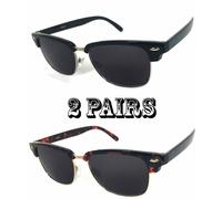 Rétro Quadrato Cornuto Cerchio Uomo Donna Sole da Lettura Occhiali UV400 RE51