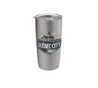 Retro Québec City Paesaggio Vintage Souvenir Bicchiere termico in acciaio inox doppia parete