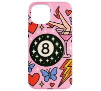 Retrò Queer Coquette, 8 palline Martini, motivo: farfalla Custodia per iPhone 15
