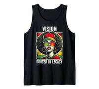 Retro radicato in eredità Black Heritage Empowerment Afro Women Canotta