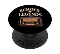 Retro Radio Echi di Legends Design PopSockets PopGrip Adesivo