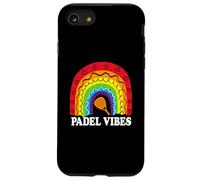 Retro Rainbow Paddle Racchetta Padel Vibes Custodia per iPhone SE (2020) / 7/8