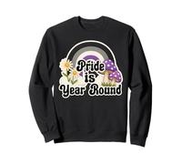 Retro Rainbow Pride is Year Round Daisies Asexual Colors Felpa