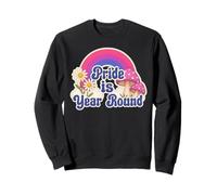 Retro Rainbow Pride is Year Round Daisies Bisexual Colors Felpa
