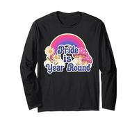 Retro Rainbow Pride is Year Round Daisies Bisexual Colors Maglia a Manica