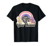 Retro Rainbow Pride is Year Round Daisies Genderfluid Colors Maglietta