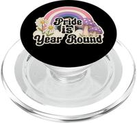 Retro Rainbow Pride is Year Round Daisies Genderfluid Colors PopSockets PopGrip per MagSafe