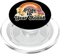 Retro Rainbow Pride is Year Round Daisies Lesbian Pride PopSockets PopGrip per MagSafe