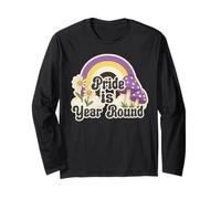 Retro Rainbow Pride is Year Round Daisies Nonbinary Colors Maglia a Manica