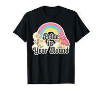 Retro Rainbow Pride is Year Round Daisies Pansexual Colors Maglietta
