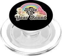 Retro Rainbow Pride is Year Round Daisies Pansexual Colors PopSockets PopGrip per MagSafe