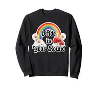 Retro Rainbow Pride is Year Round Vintage Daisies LGBTQ Felpa