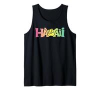Retro Rainbow Shaka Hawaii Shirt Island Vibes Estetica Surf Canotta