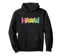 Retro Rainbow Shaka Hawaii Shirt Island Vibes Estetica Surf Felpa con Cappuccio