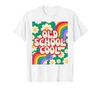 Retro Rainbow Vibes - Old School Cool Edition Maglietta