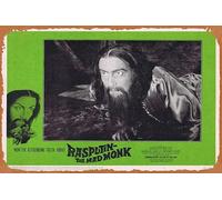 Retro RASPUTIN THE MAD MONK Original Lobby Card 8 Hammer Horror Christopher Lee Movies Poster in latta 20,3 x 30,5 cm, classico poster cinematografico e televisivo vintage decorazione artistica da