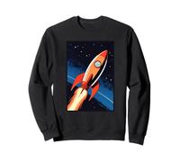 retrò, Razzo, Nave, in, Spazio Felpa