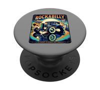Retro Rebel Hot Rod, garage per auto d'epoca Rockabilly, anni '50 PopSockets PopGrip Adesivo