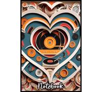 Retro Record Player Paper Art Notebook: A Thoughtful and Funny Journal for Mom & Dad | 6x9, 110 Blank Lined Pages for Journaling