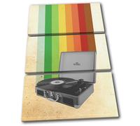 Retro Record Player Vinyl Vintage TREBLE TELA parete arte foto stampa