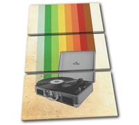Retro Record Player Vinyl Vintage TREBLE TELA parete arte foto stampa