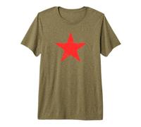 Retro Red Star Distressed Revolution Vintage Retro Maglietta Premium