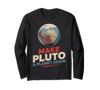 Retro Rendi Plutone Un Pianeta di Nuovo Uno Spazio angosciato Maglia a Manica