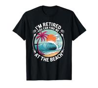 Retro Retirement Beach Vibes for Retired Summer Fun Lovers Maglietta