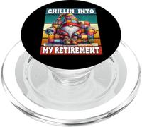 Retro Retirement Gnome Graphic Chillin Into My Retirement PopSockets PopGrip per MagSafe